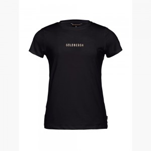 Black Goldbergh AVERY short sleeve top T-shirts | 24769-YIAV