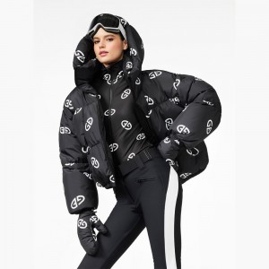 Black / White Goldbergh SNOWFLAKE Ski Jacket | 15436-SQDH