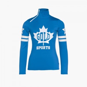 Blue Goldbergh MAPLE LEAF ski pully Ski Tops | 98430-OTCG