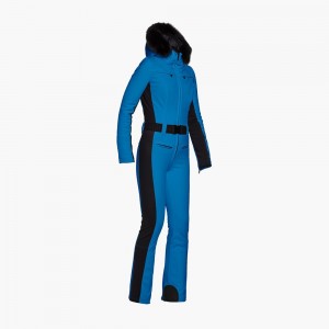 Blue Goldbergh PARRY faux border Ski Suit | 58439-JOIR