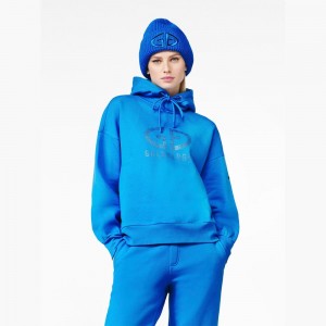 Blue Goldbergh SPARKLING hooded Hoodie | 83076-OCQA