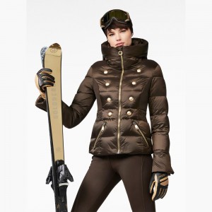 Dark Brown Goldbergh BOUTON Ski Jacket | 82361-BTYC