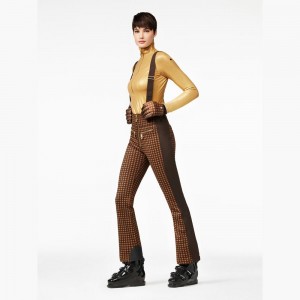 Dark Brown Goldbergh STARSKI Ski Pants | 16984-PFMJ