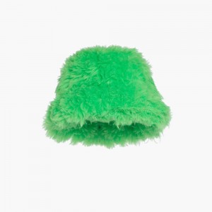 Green Goldbergh BIRD bucket hat faux fur Bucket Hat | 36417-BVFO