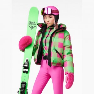 Green / Pink Goldbergh CABIN Ski Jacket | 97162-XMVH