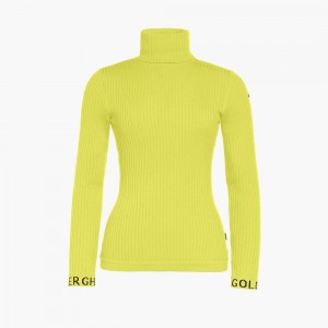 Light Green Goldbergh MIRA long sleeve knit Sweater | 86012-MONE