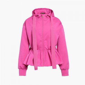 Pink Goldbergh BUTTERCUP full zip hooded cardigan Hoodie | 04961-KGAM