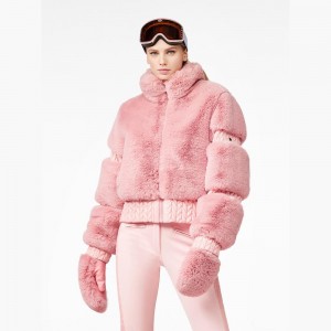 Pink Goldbergh FURRY Ski Jacket | 83617-HSKU