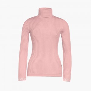 Pink Goldbergh MIRA long sleeve knit Sweater | 59673-LSKB