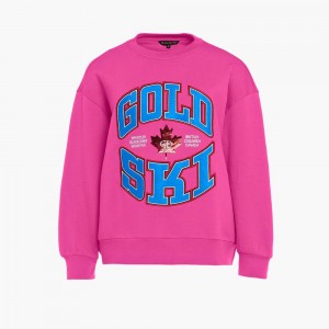 Pink Goldbergh RINK crew neck Sweater | 81367-YVTU