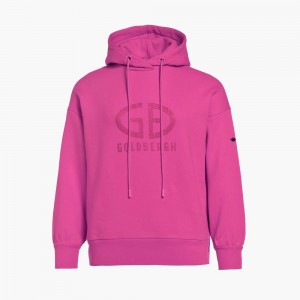 Pink Goldbergh SPARKLING hooded Hoodie | 80719-XLSK