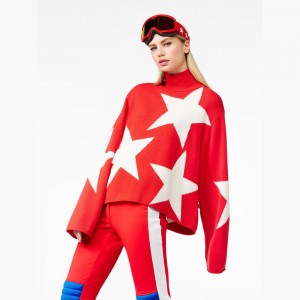 Red Goldbergh RISING STAR long sleeve knit Sweater | 74083-TBUM