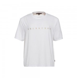 White Goldbergh BOXY short sleeve top T-shirts | 01569-CJUT