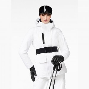 White Goldbergh HALEY Ski Jacket | 38694-CQOK