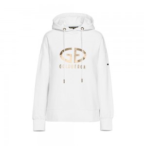 White Goldbergh HARVARD Hoodie | 61320-FPME