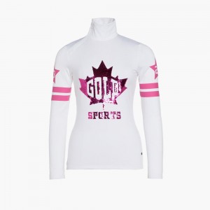 White Goldbergh MAPLE LEAF ski pully Ski Tops | 61324-ENJP