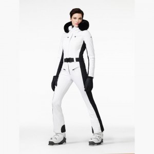 White Goldbergh PARRY faux border Ski Suit | 57691-IQCY