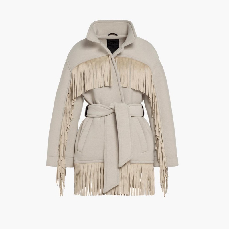 Beige Goldbergh FRINGE Jackets | 71264-LCZA