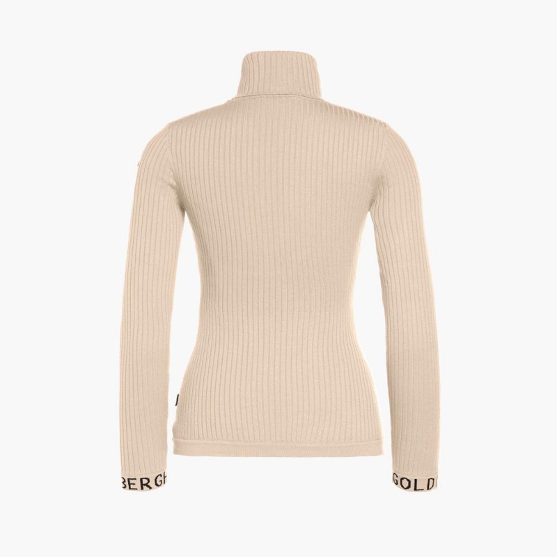 Beige Goldbergh MIRA long sleeve knit Sweater | 60724-MWRZ