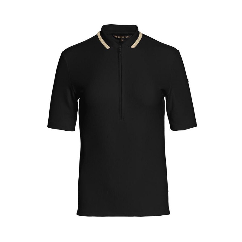 Black Goldbergh CASSIA short sleeve top T-shirts | 60793-PFZV