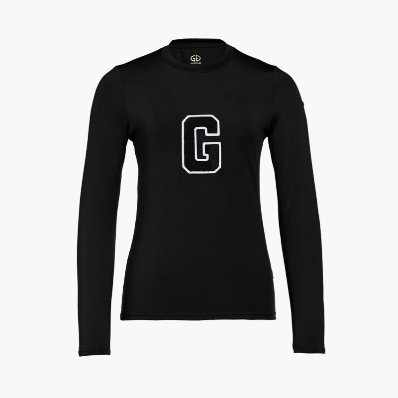 Black Goldbergh SUPER G long sleeve T-shirts | 87130-AGFN