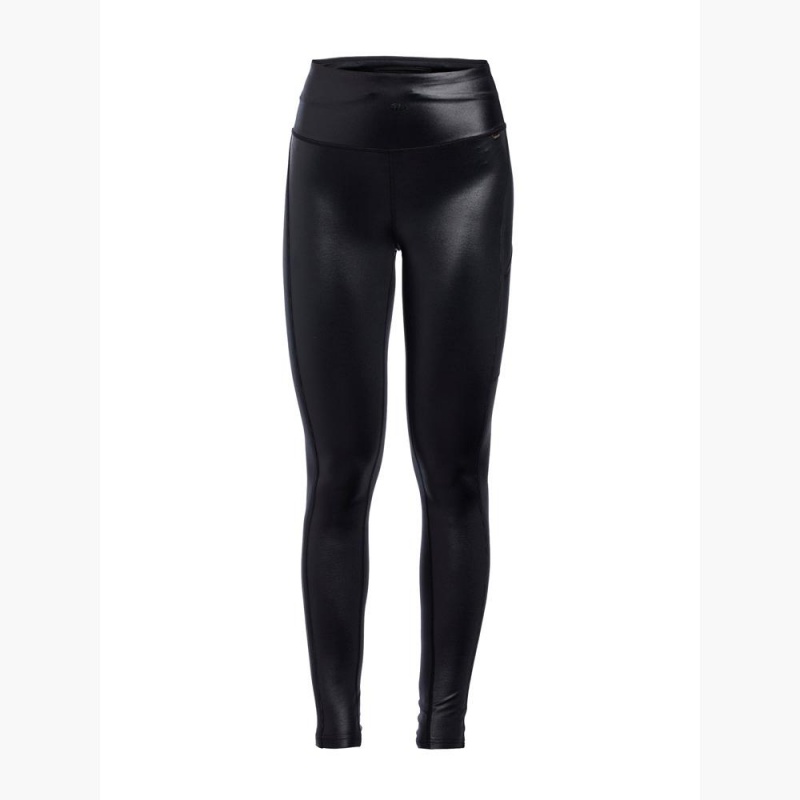 Black Goldbergh Sheen Leggings | 63975-EBFG