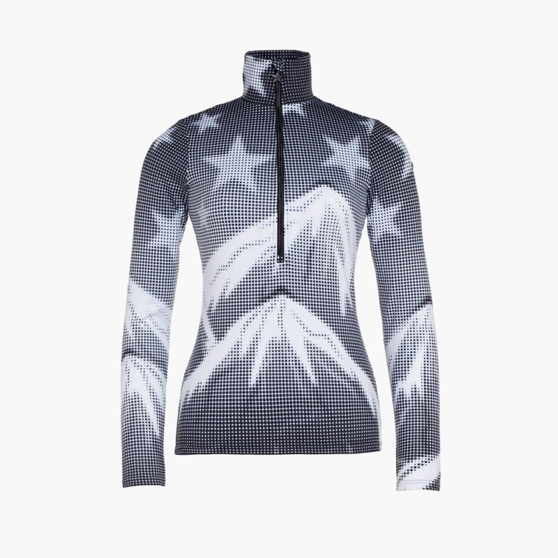 Black / White Goldbergh FAMKE ski pully Ski Tops | 84976-OBVW