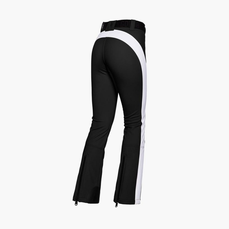 Black / White Goldbergh RUNNER Ski Pants | 43028-JWZO