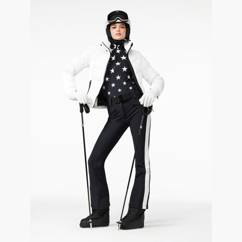 Black / White Goldbergh RUNNER Ski Pants | 43028-JWZO