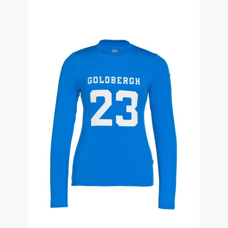 Blue Goldbergh GAME long sleeve T-shirts | 02716-MEBS