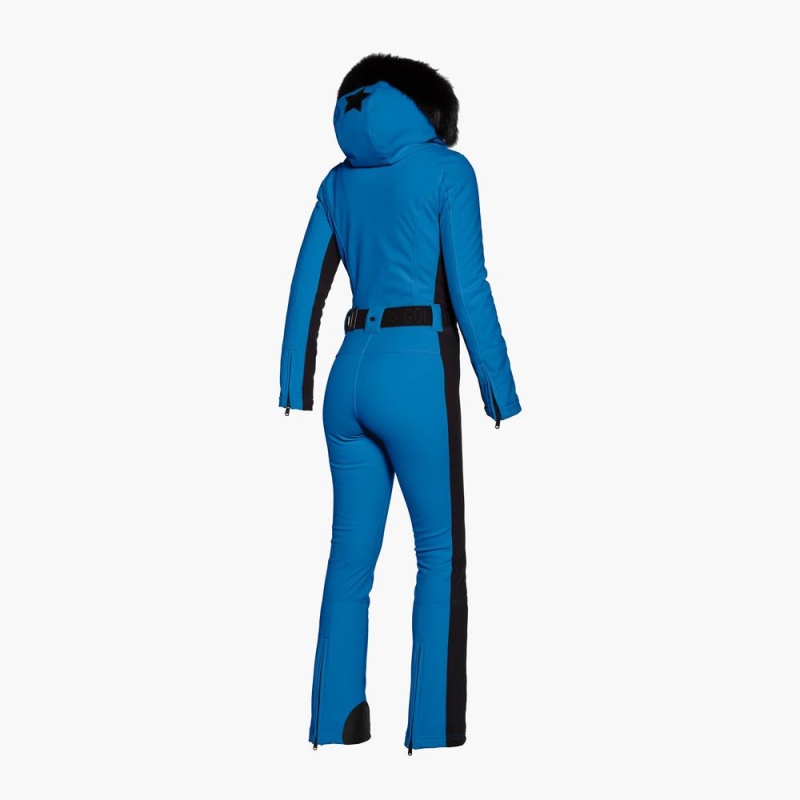 Blue Goldbergh PARRY faux border Ski Suit | 58439-JOIR