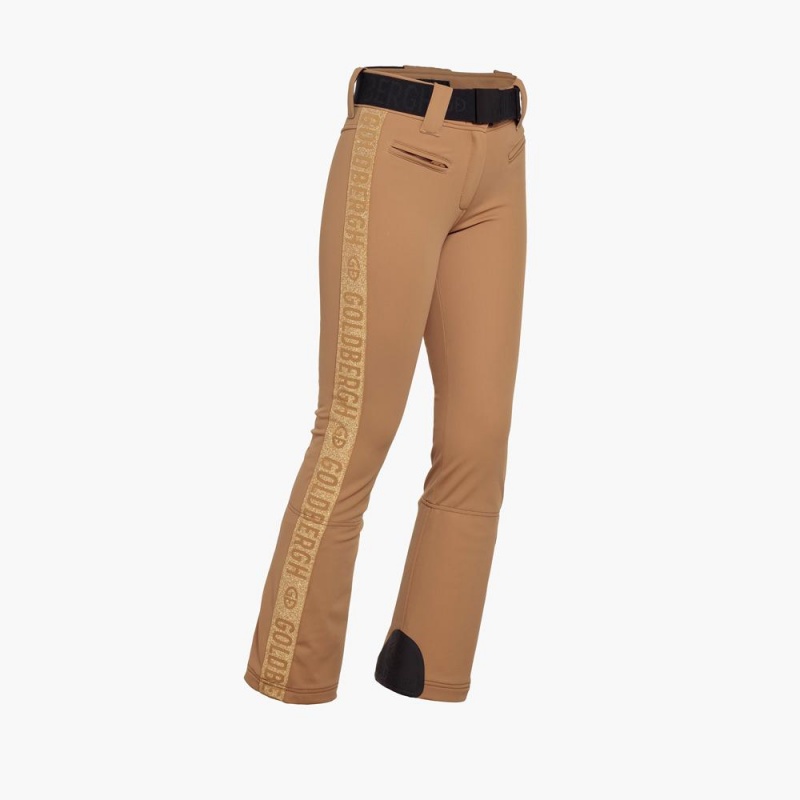 Brown Goldbergh GOLDEN EDGE Ski Pants | 15728-BUAI