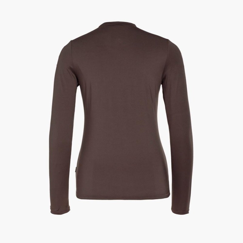 Brown Goldbergh ROCK PEAK long sleeve T-shirts | 23106-SXTP