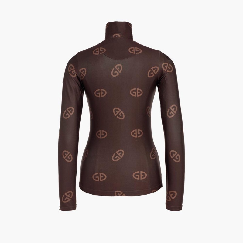 Dark Brown Goldbergh ROBSON ski pully Ski Tops | 53081-KCFL