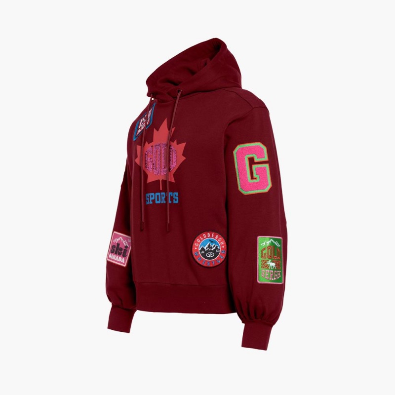 Dark Red Goldbergh STANLEY hooded Hoodie | 41350-FOTS