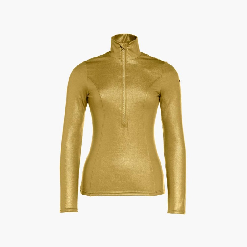 Gold Goldbergh GLAMOUR ski pully Ski Tops | 92508-MOPH