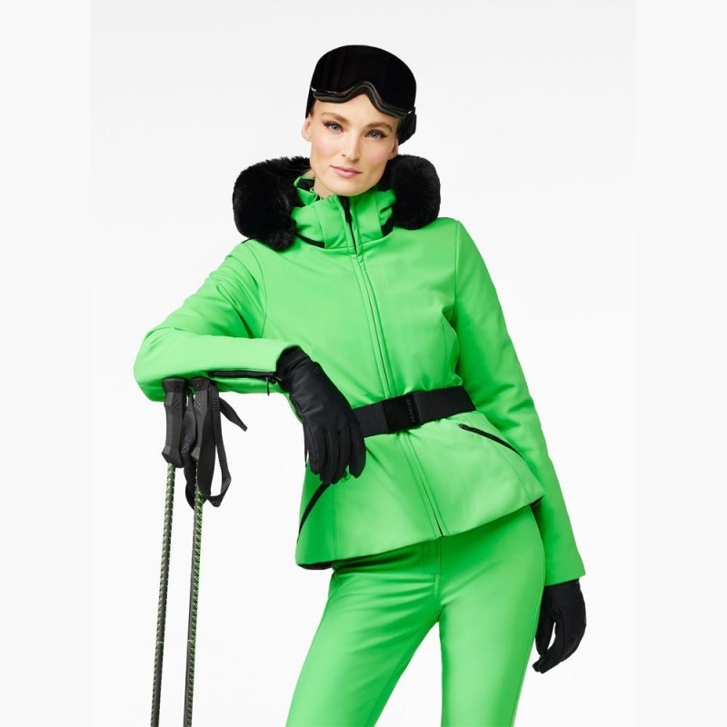 Green Goldbergh HIDA faux border Ski Jacket | 47150-ZRGB