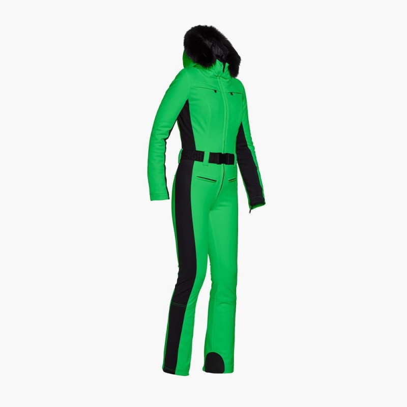 Green Goldbergh PARRY faux border Ski Suit | 97401-YMZW