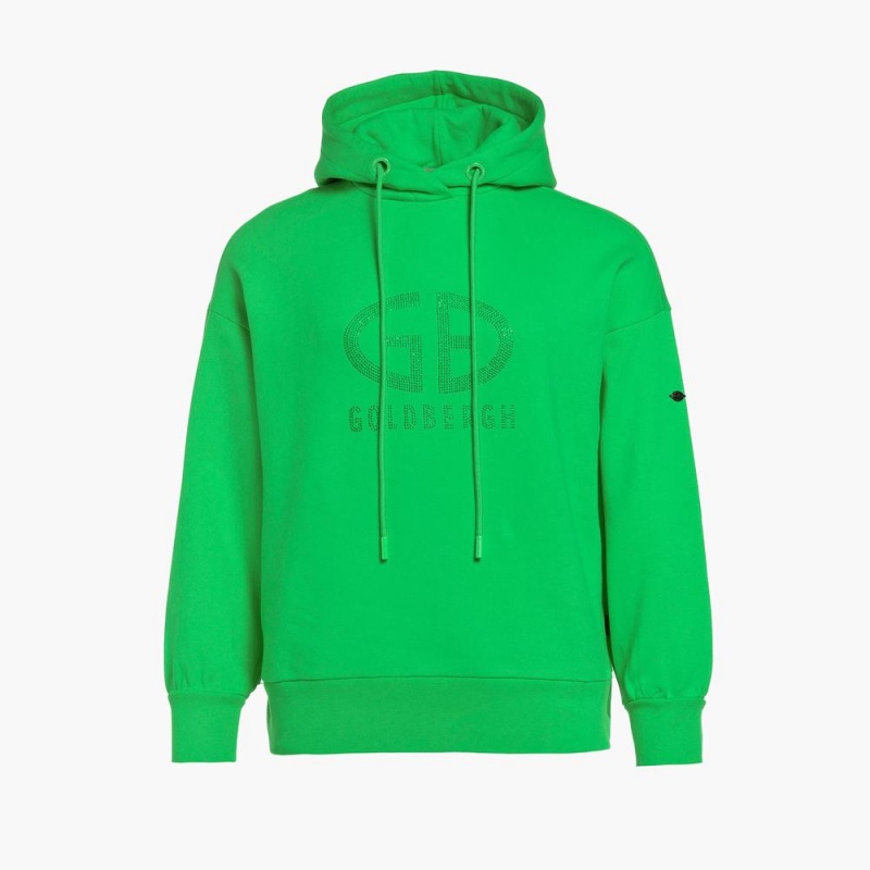 Green Goldbergh SPARKLING hooded Hoodie | 94683-QLSO