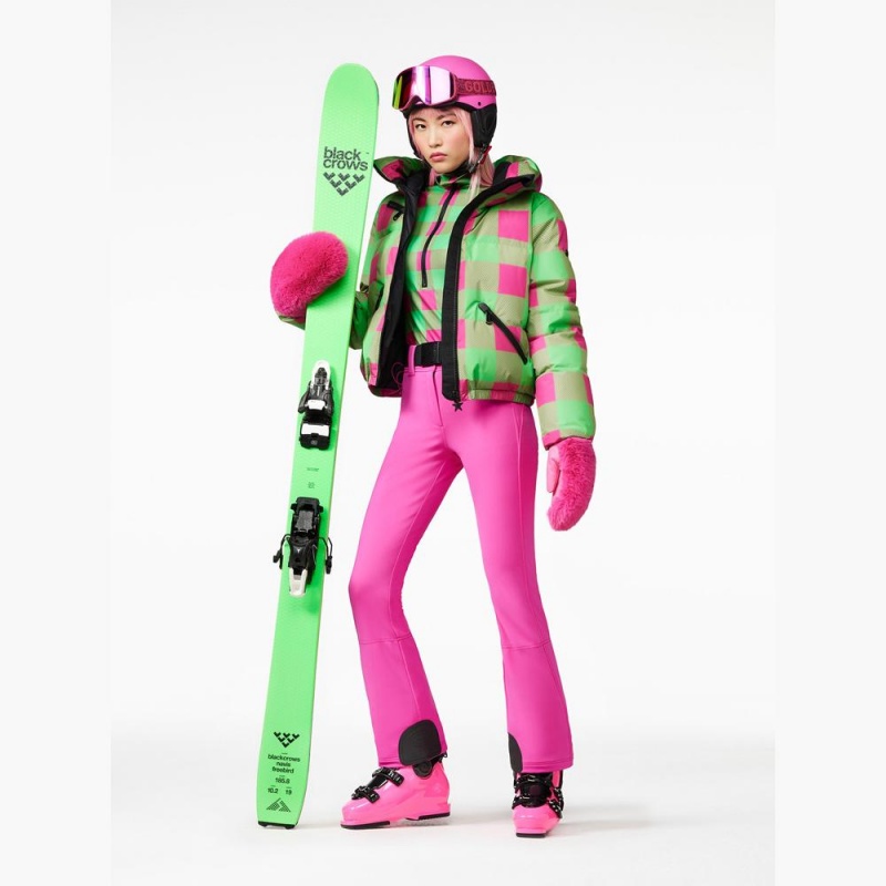 Green / Pink Goldbergh CABIN Ski Jacket | 97162-XMVH