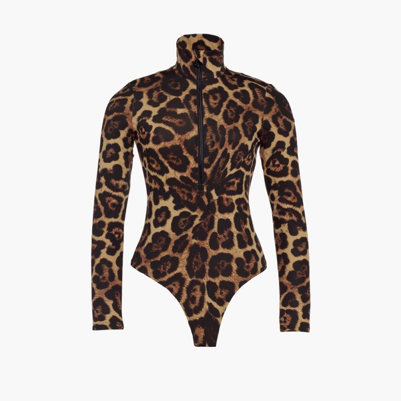 Leopard Goldbergh CATHY ski body Ski Tops | 76981-YOPW