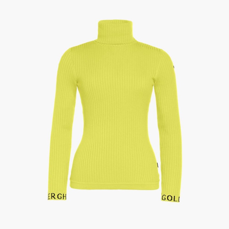 Light Green Goldbergh MIRA long sleeve knit Sweater | 86012-MONE