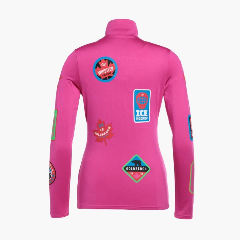 Pink Goldbergh BODYCHECK ski pully Ski Tops | 82394-TOSB