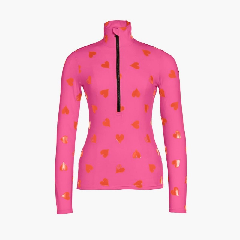 Pink Goldbergh LOVEY ski pully Ski Tops | 43297-LNGO