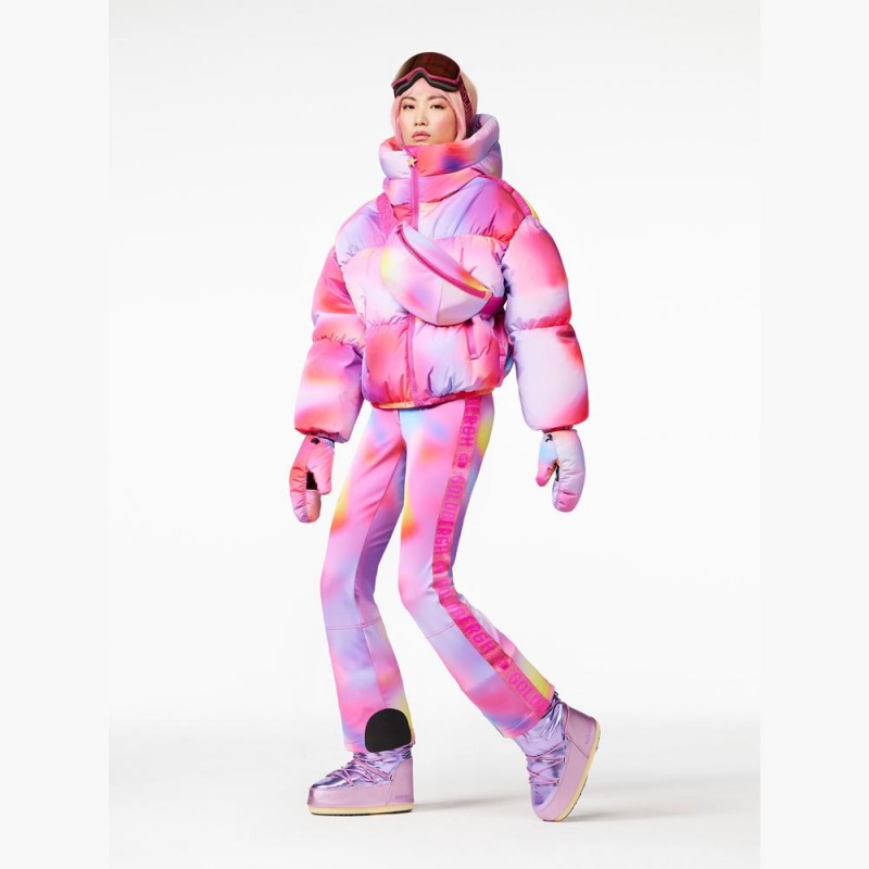 Pink Purple Goldbergh LUMINA Ski Jacket | 31284-UOZN