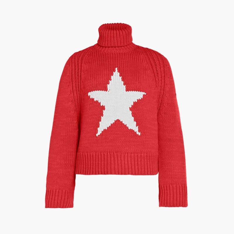 Red Goldbergh BEAUTY long sleeve knit Sweater | 69518-XOHN