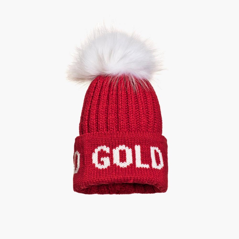 Red Goldbergh HODD faux pom Beanie | 97301-BGYJ