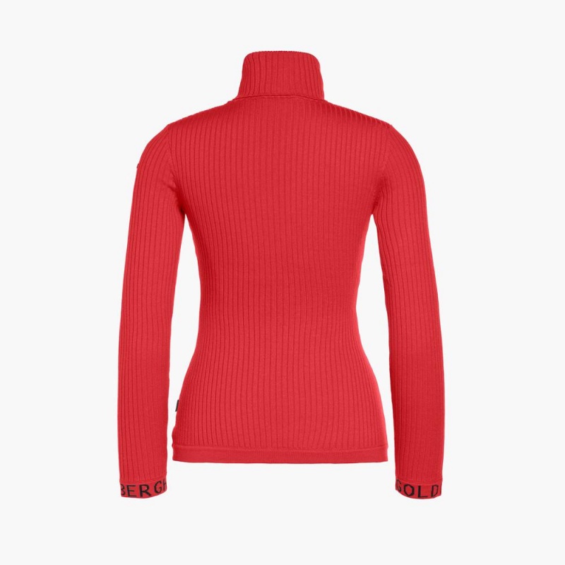 Red Goldbergh MIRA long sleeve knit Sweater | 97532-IYWL