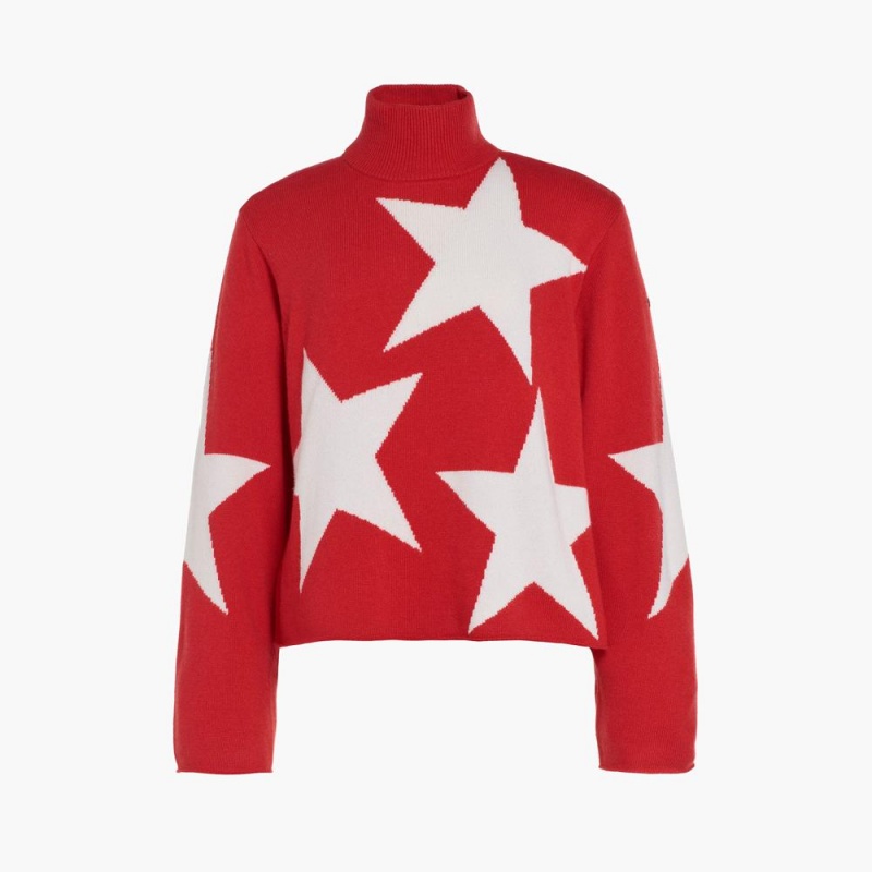 Red Goldbergh RISING STAR long sleeve knit Sweater | 74083-TBUM