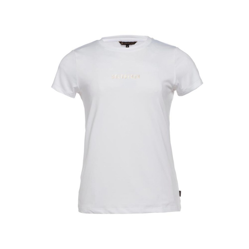 White Goldbergh AVERY short sleeve top T-shirts | 38256-OIHZ